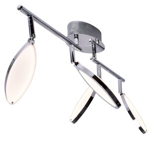 LED Deckenlampe, Chrom, schwenkbare Strahler, L 87 cm 