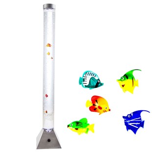 LED Wassersäule mit Deko-Fischen und RGB Farbwechsler 