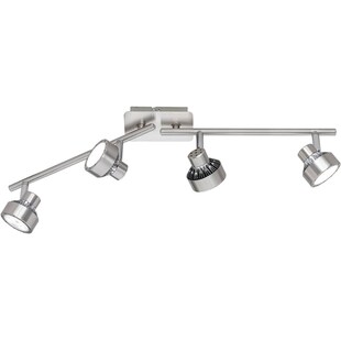 LED Deckenleuchte, silber, Dimmer, verstellbar, L 61 cm 