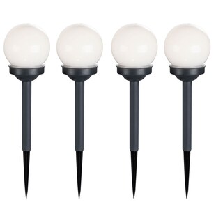 4er Set LED Solarlampen im Kugel Design für den Außenbereich 