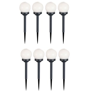 8er Set LED Solar Kugelleuchten für Ihren Außenbereich 