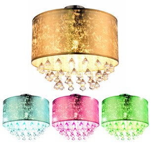 LED, Deckenleuchte,Nickel matt, RGB Fernbedienung, H 38 cm 