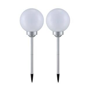 2er Set LED Solar Kugel Stecklampen, Durchmesser 20 cm, SOLAR 