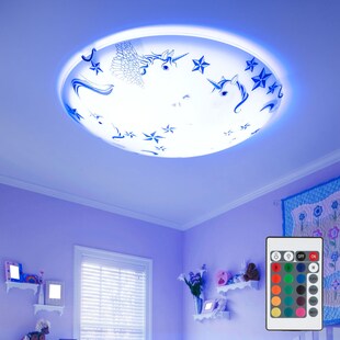RGB LED Kinder Deckenlampe, Einhorn, 40 cm, NATALIE 