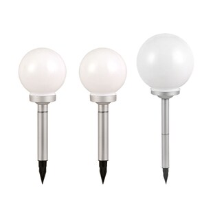 3er Set LED Kugel Solarleuchten, Durchmesser 2x 15 cm, 1x 20 cm 