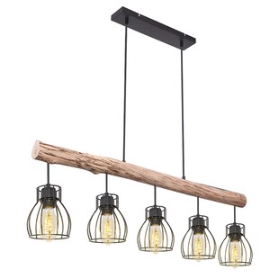 Hängeleuchte, Käfig Design, Holz,  L 100 cm, MINA 