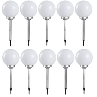 10er Set LED Solar Steckleuchten, Kugelform, 30 cm, SOLAR 
