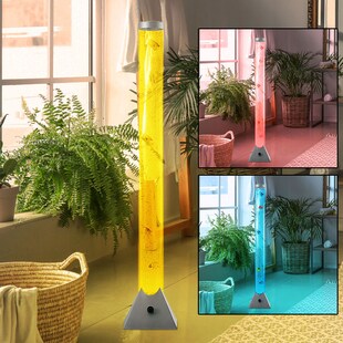 Beleuchtete Wassersäule mit Deko-Fischen für Ihren Wohnraum 