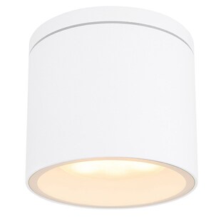 Außen Deckenleuchte, Aluminium, Glas, weiß, IP44 