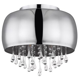 Deckenleuchte, Metall, Chrom, Glas, Kristalle, klar 