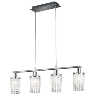 LED Hängeleuchte, Kristalle, Glas, chrom, klar, 80 cm, POSH 