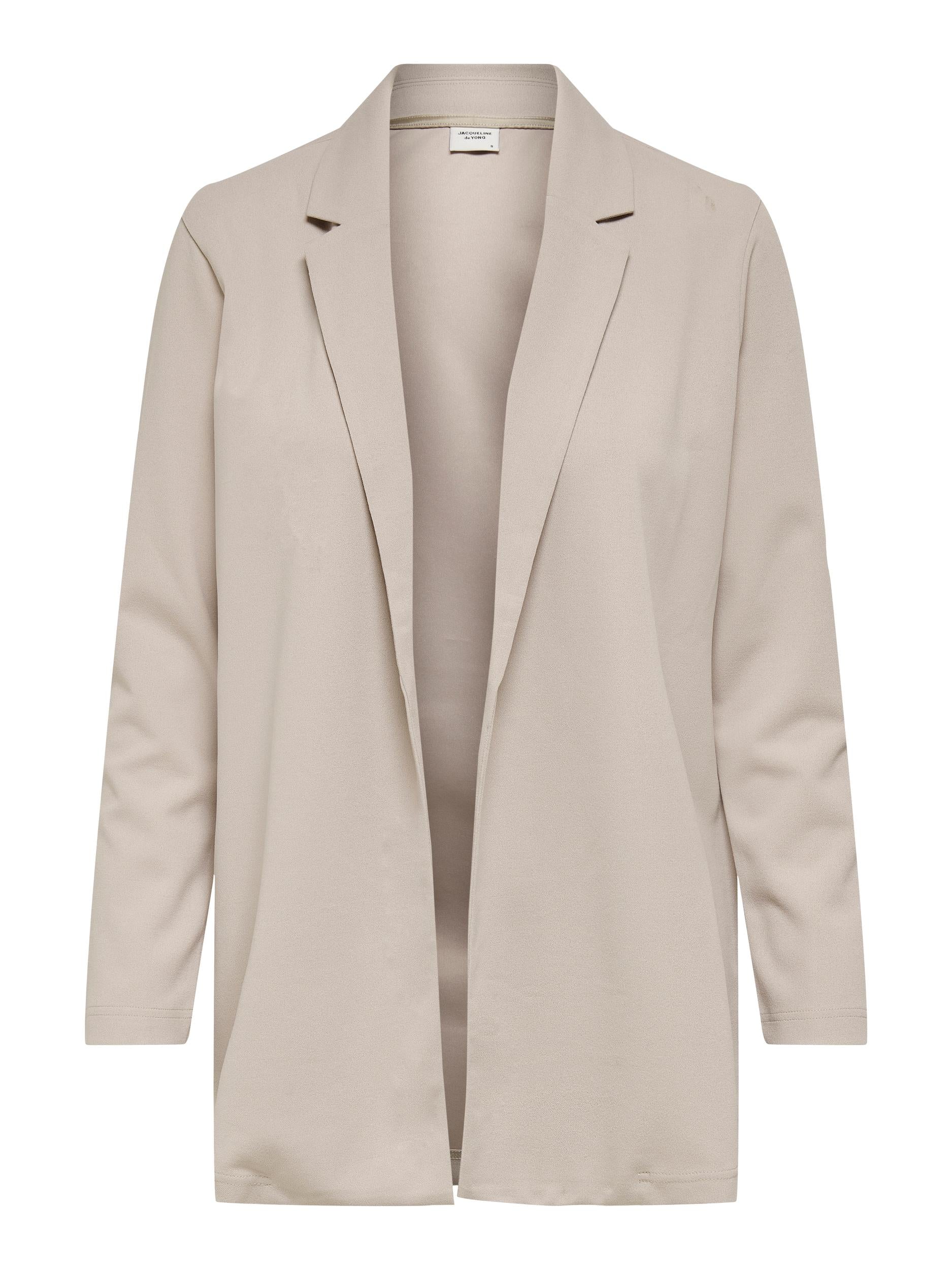 JDY Longblazer 'JDYGEGGO L/S BLAZER JRS NOOS' Chateau Gray, Unifarben, Grau - Gr. S 