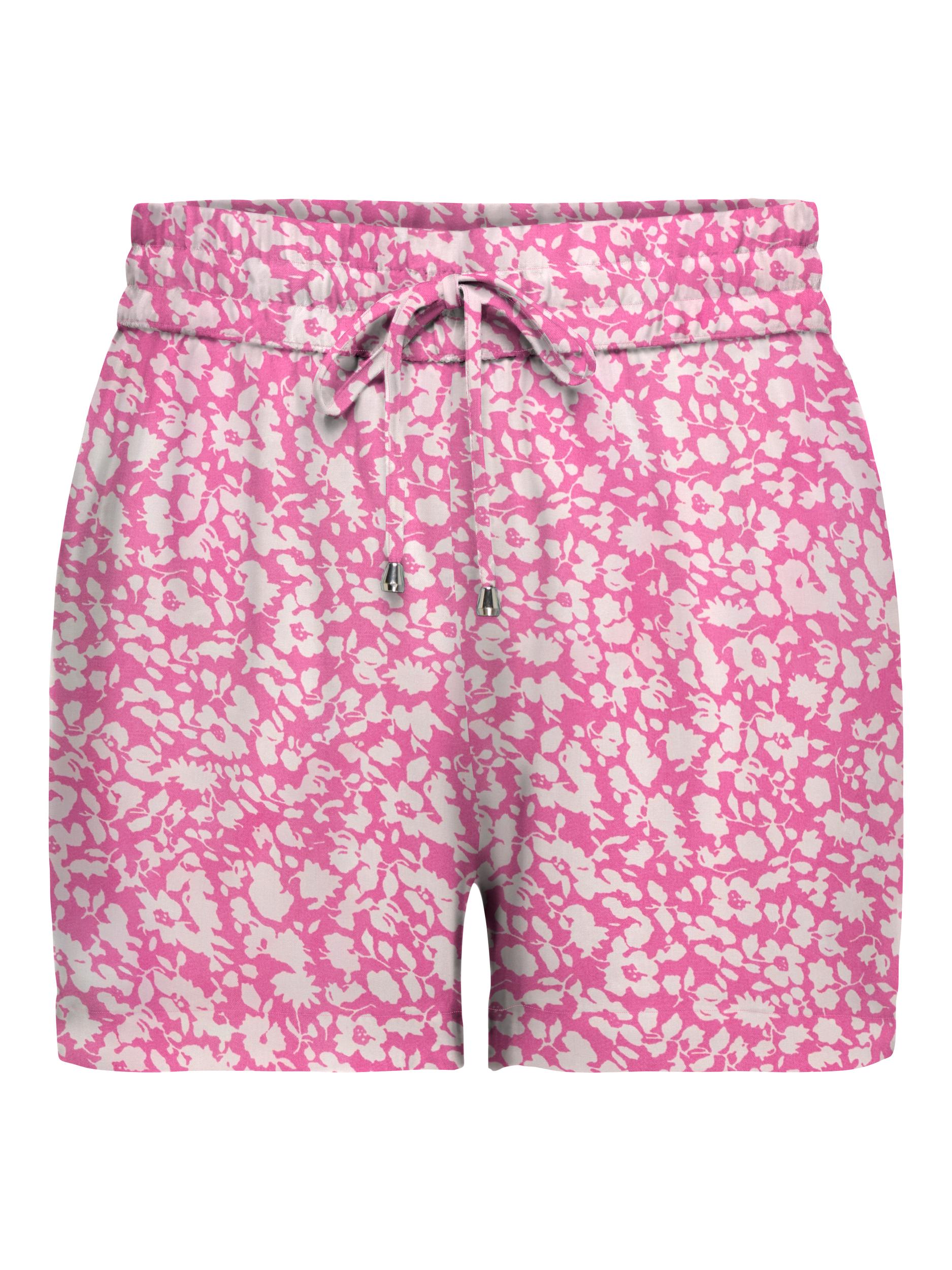 JDY Shorts 'JDYSTARR SEZEN LIFE SHORTS WVN DIA' Pink Power Daisy Flower, GeblmtFloral, Pink - Gr. 36 