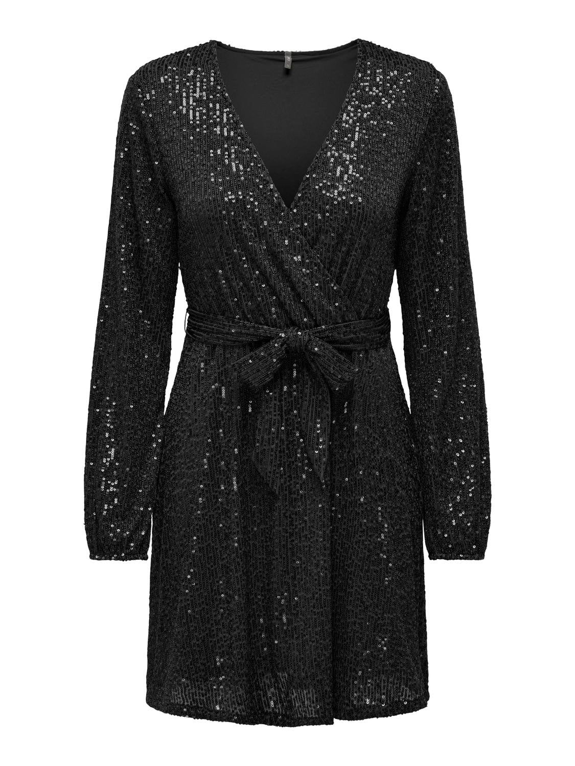 ONLY Minikleid 'New Ana' Black, Unifarben, Schwarz - Gr. L 