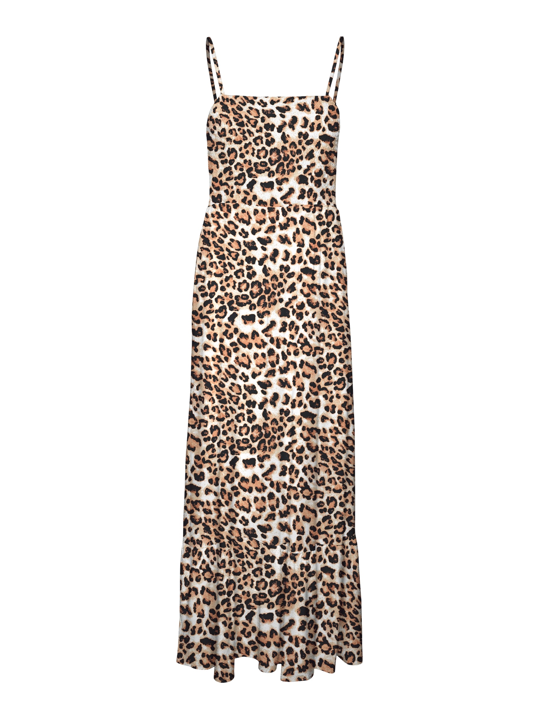 VERO MODA Tr&auml;gerkleid 'Easy Joy' Tan Leo, Animalprint, Beige - Gr. XS 