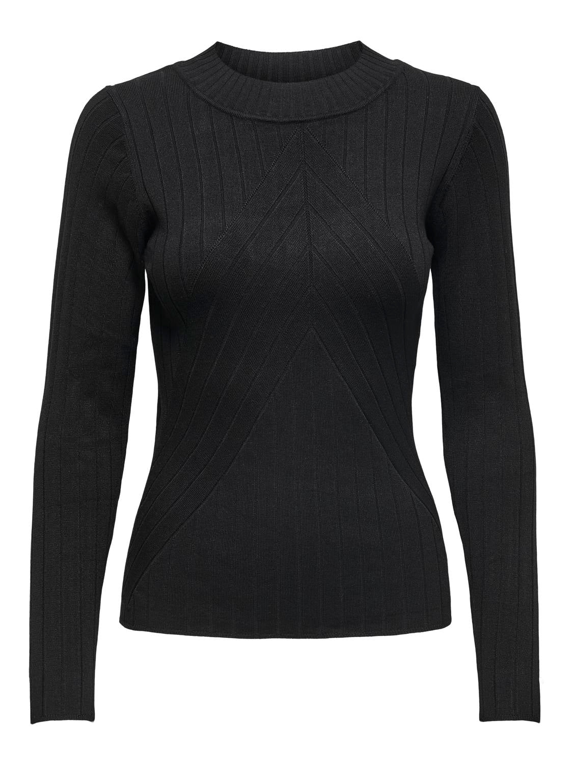 JDY Rundhalspullover 'JDYKATE L/S PULLOVER KNT' Black, Unifarben, Schwarz - Gr. S 