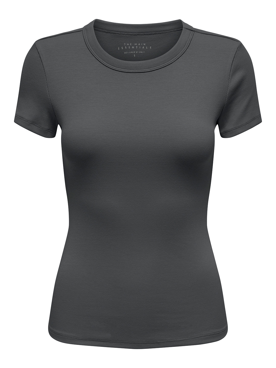 ONLY T-Shirt 'ONLEASY S/S O-NECK TOP BOX JRS' Magnet, Unifarben, Grau - Gr. M 