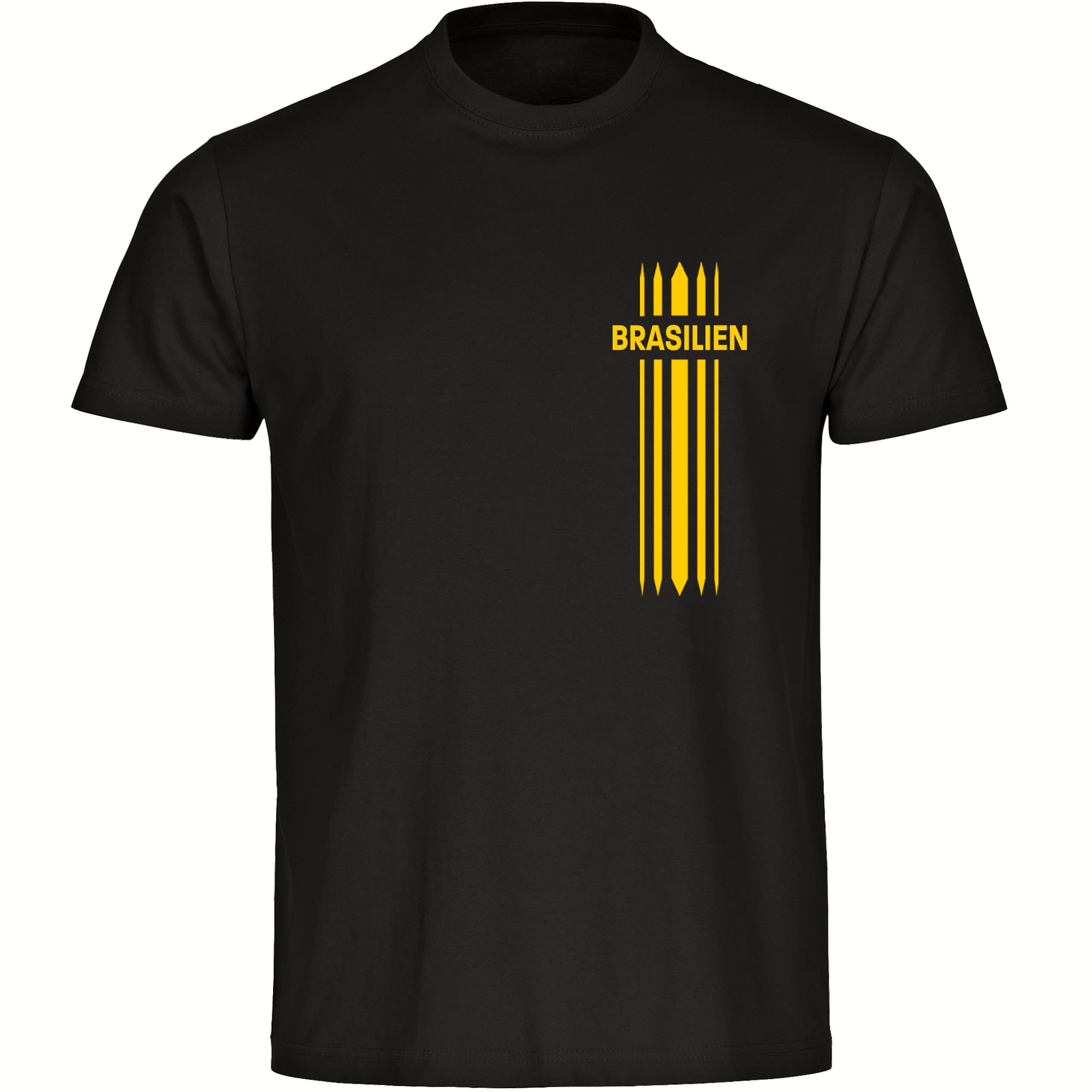 multifanshop Herren T-Shirt - Brasilien - Streifen - Druck gr&uuml;n - M&auml;nner 