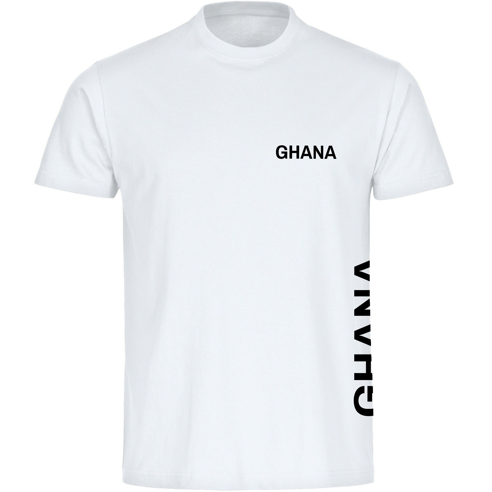 multifanshop Kinder T-Shirt - Ghana - Brust & Seite - Druck schwarz - Kind 