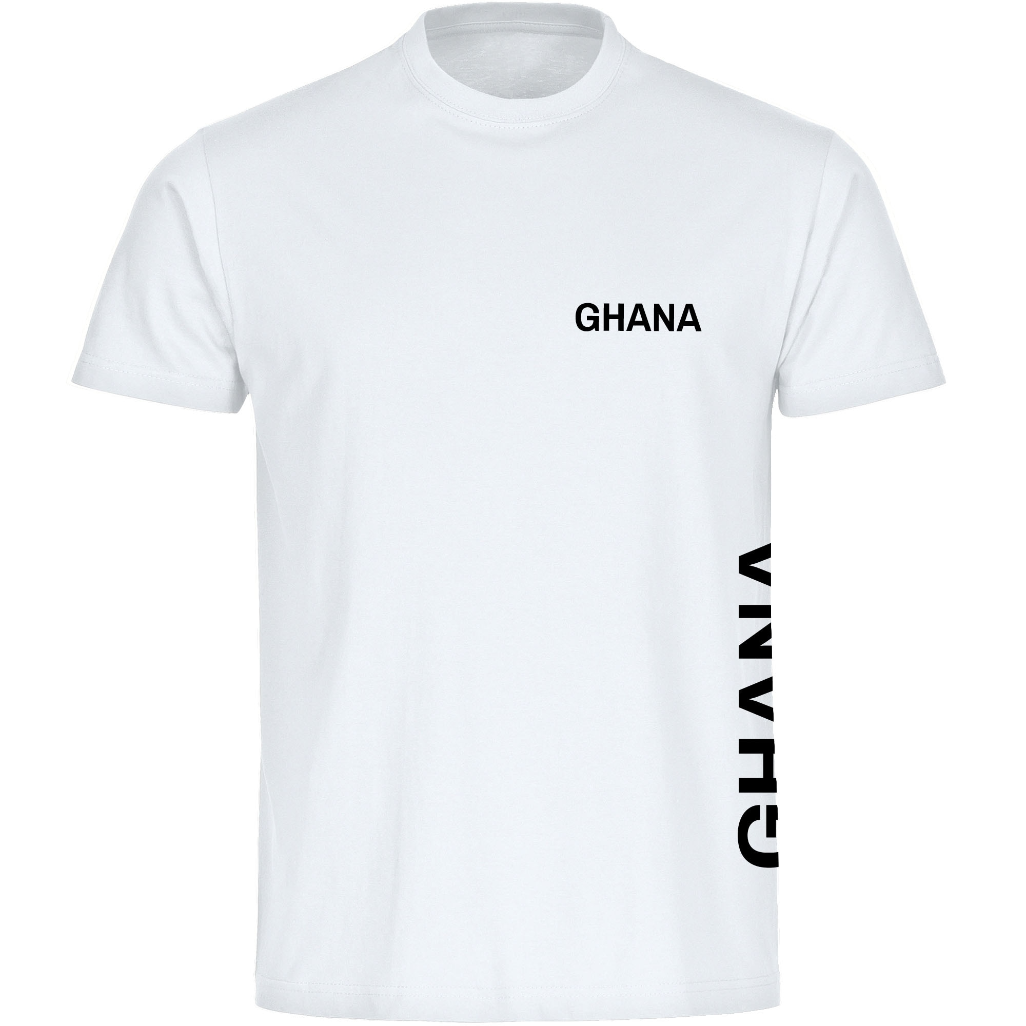 multifanshop Kinder T-Shirt - Ghana - Brust & Seite - Druck schwarz - Kind 