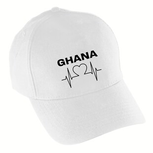 multifanshop Baseballcap - Ghana - Herzschlag - Druck schwarz - Mütze 