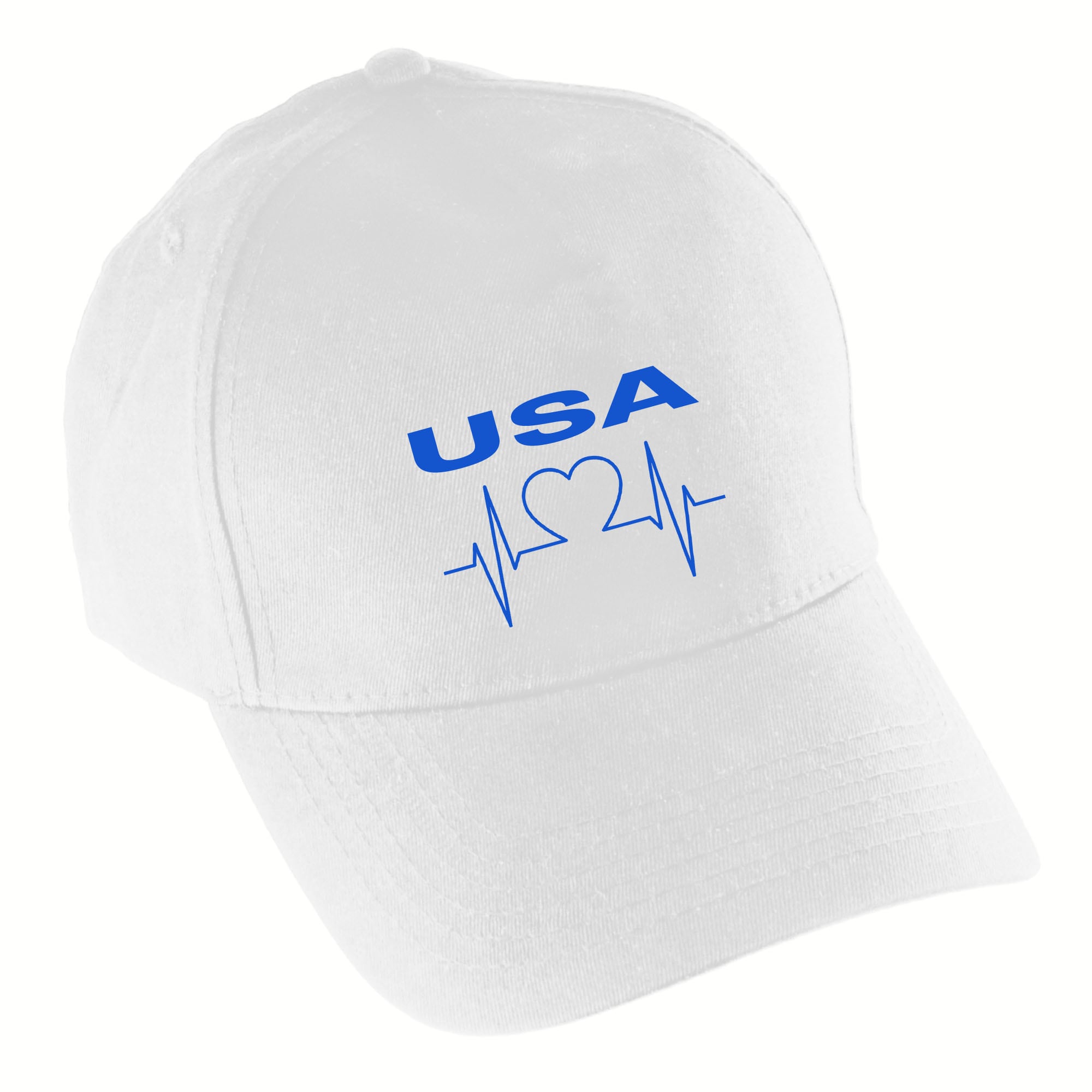 multifanshop Baseballcap - USA - Herzschlag - Druck navi - M&uuml;tze 