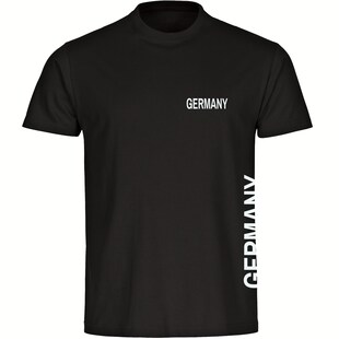 multifanshop Herren T-Shirt - Germany - Brust & Seite - Druck weiß - Männer 