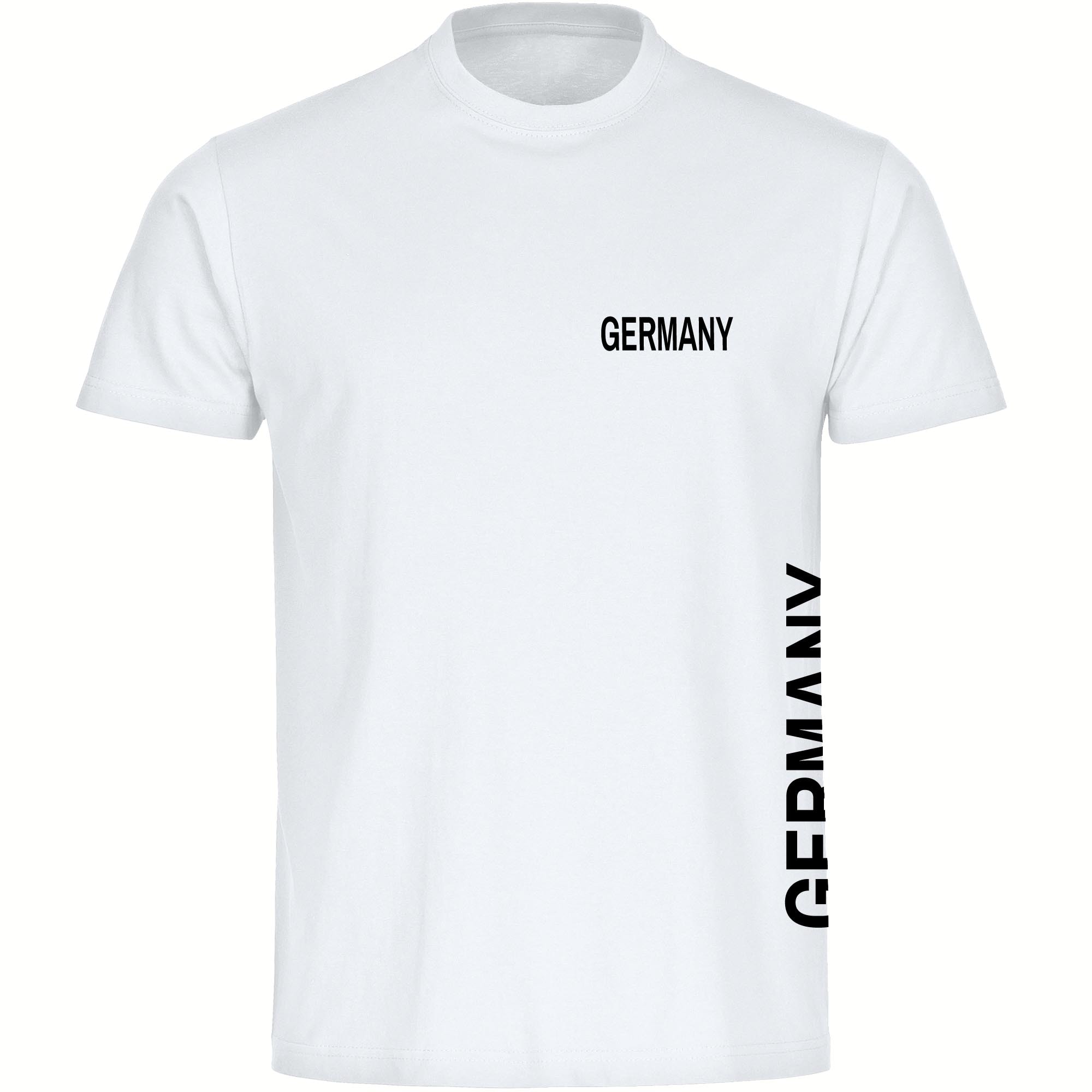 multifanshop Herren T-Shirt - Germany - Brust & Seite - Druck schwarz - M&auml;nner 