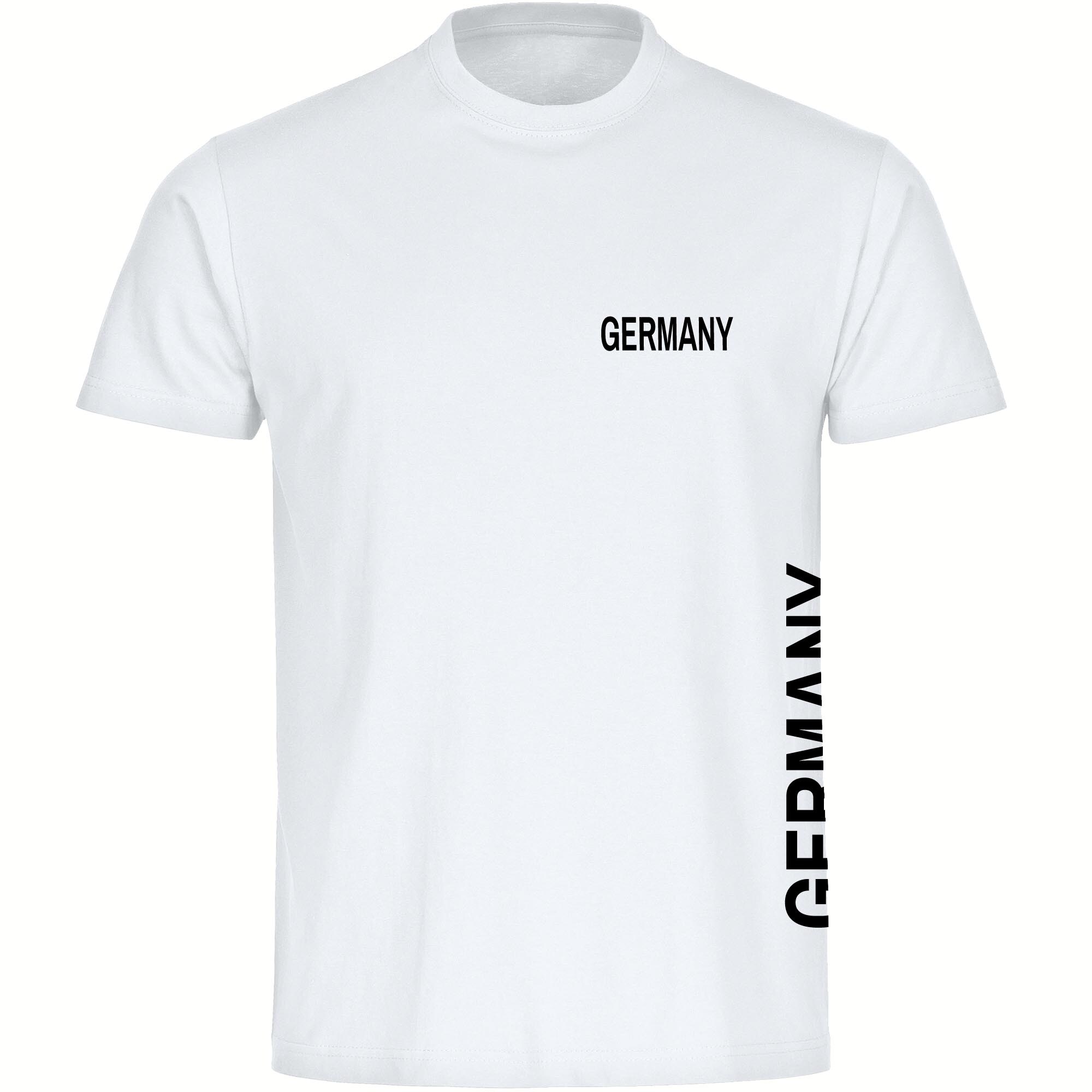 multifanshop Herren T-Shirt - Germany - Brust & Seite - Druck schwarz - M&auml;nner 