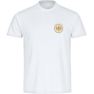 multifanshop Herren T-Shirt - Germany - Adler Retro Gold - Druck gold metallic - Männer 
