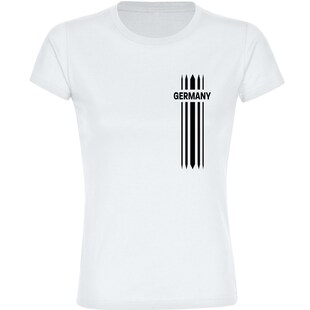 multifanshop Damen T-Shirt - Germany - Streifen - Druck schwarz - Frauen 