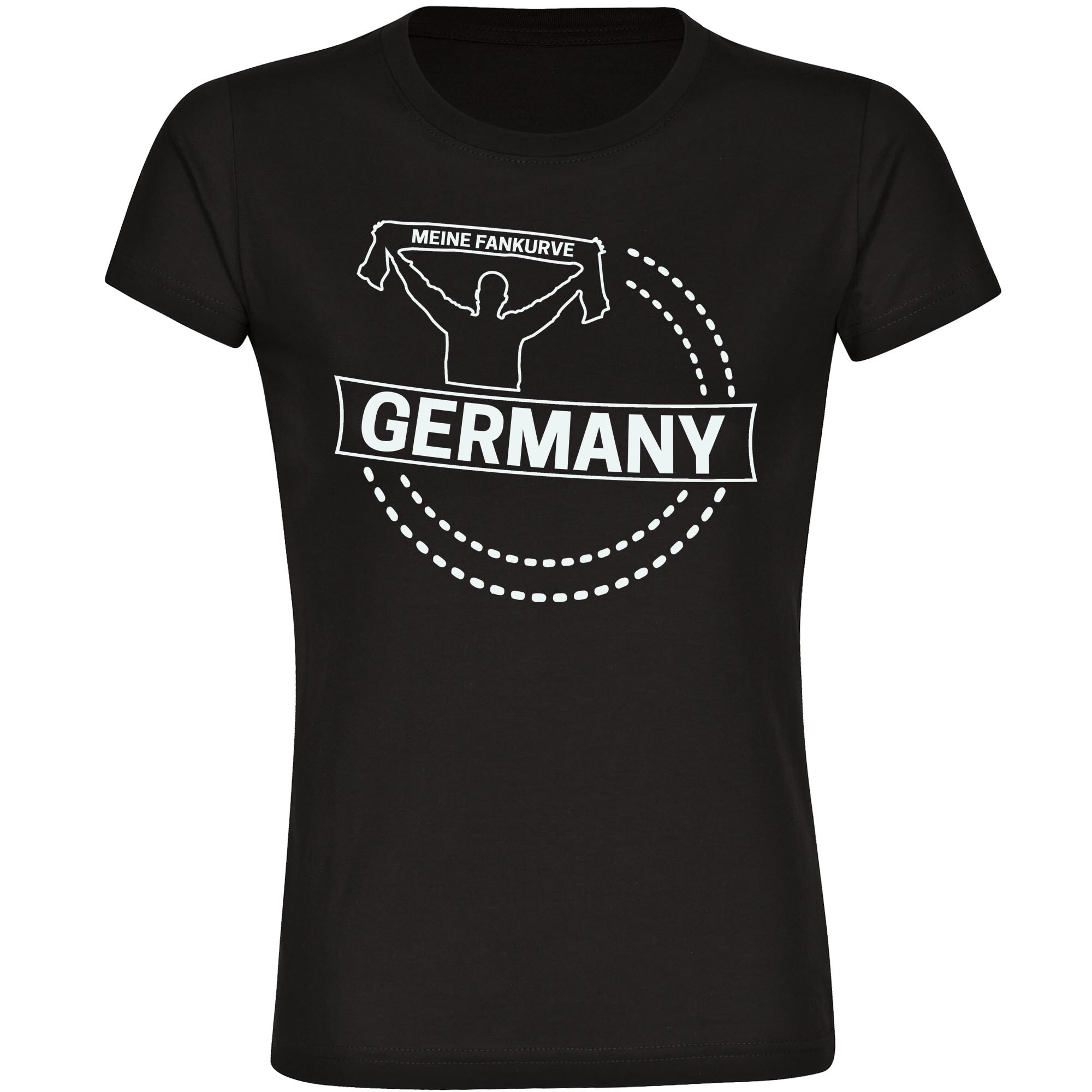 multifanshop Damen T-Shirt - Germany - Meine Fankurve - Druck wei&szlig; - Frauen 