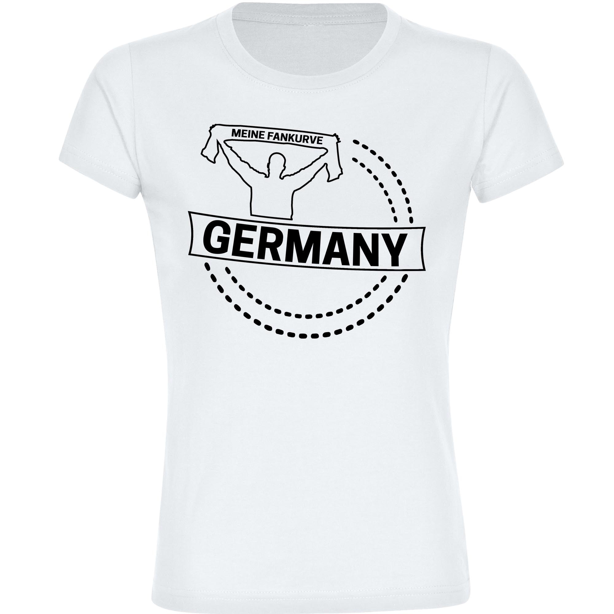 multifanshop Damen T-Shirt - Germany - Meine Fankurve - Druck schwarz - Frauen 