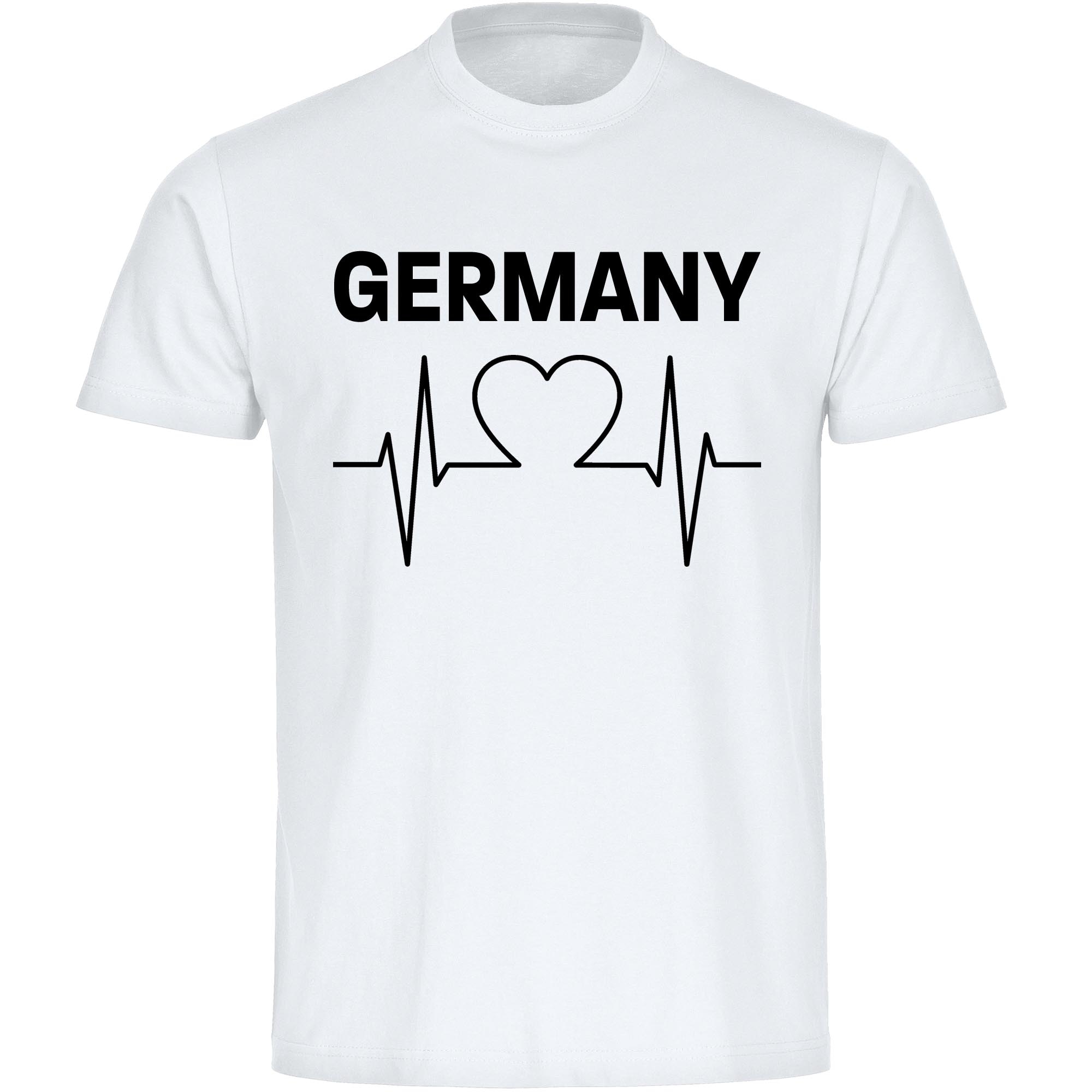 multifanshop Kinder T-Shirt - Germany - Herzschlag - Druck schwarz - Kind 