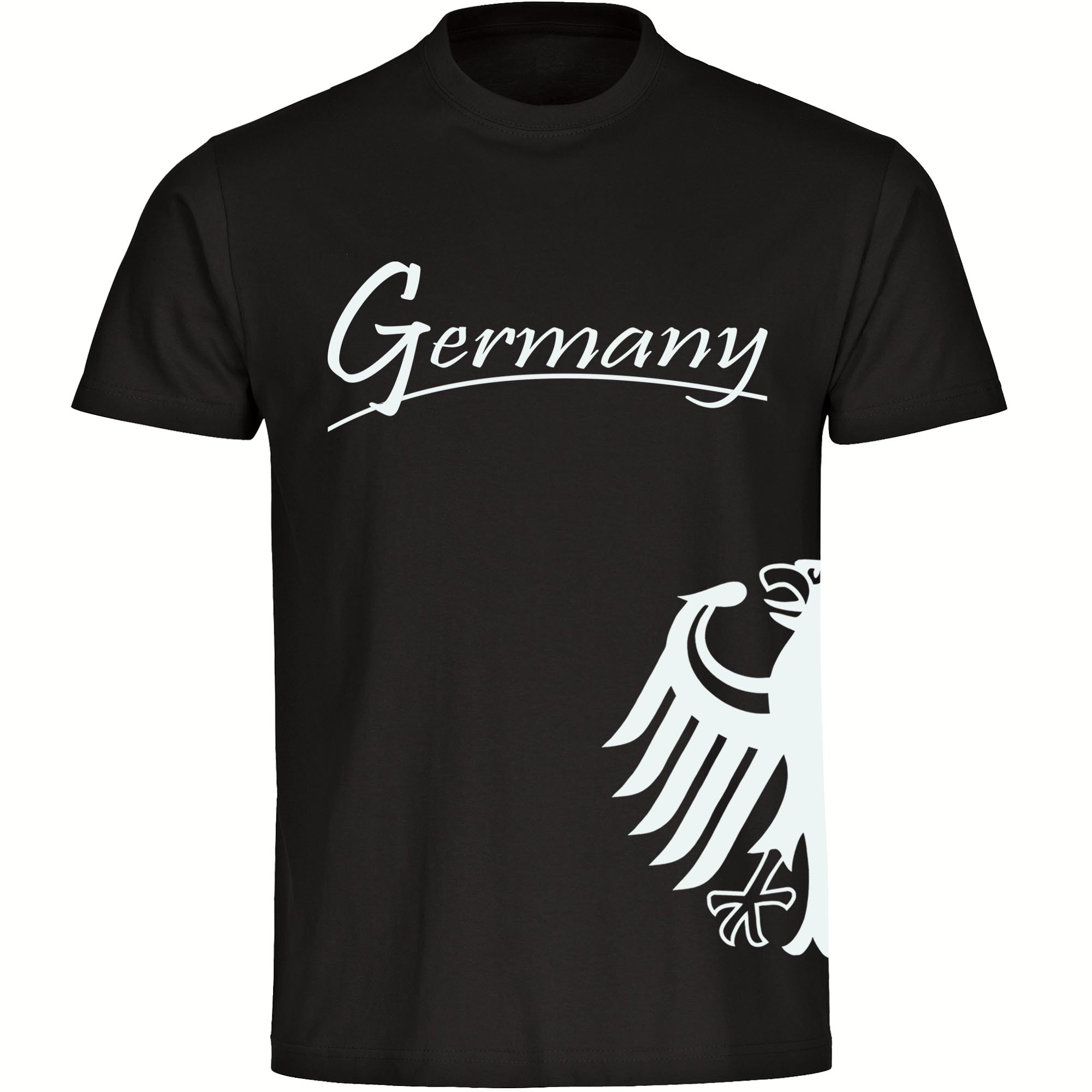 multifanshop Kinder T-Shirt - Germany - Adler seitlich - Druck wei&szlig; - Kind 