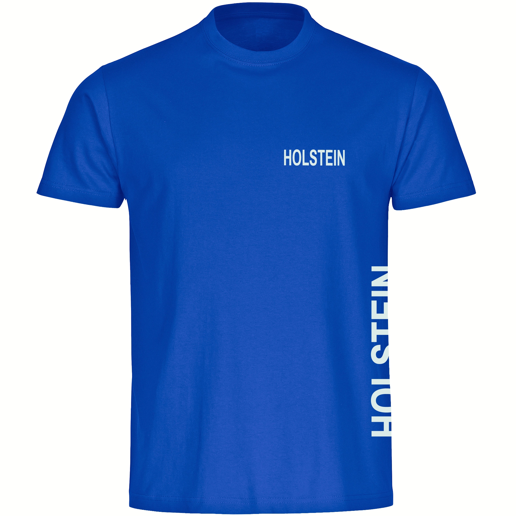 multifanshop Herren T-Shirt - Holstein - Brust & Seite - Druck wei&szlig; - M&auml;nner 