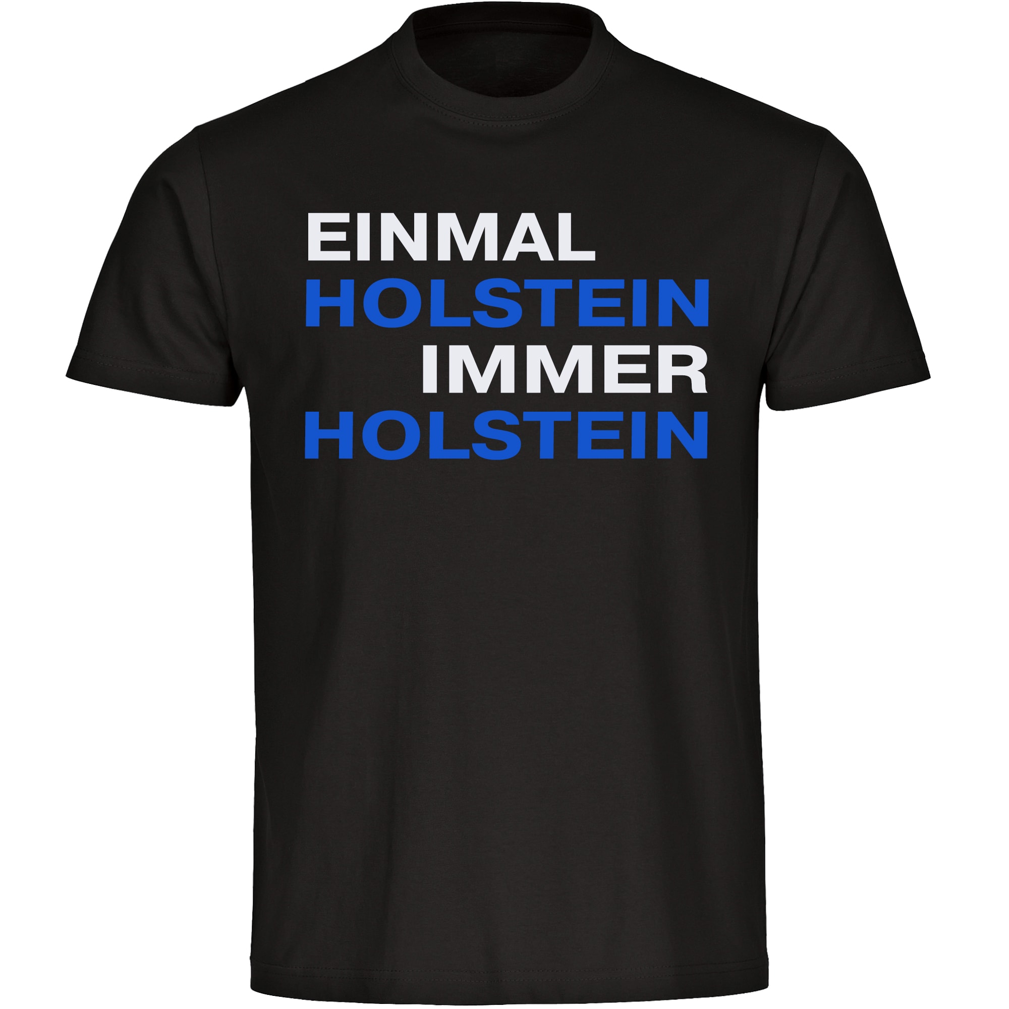 multifanshop Herren T-Shirt - Holstein - Einmal Immer - Druck blau - M&auml;nner 