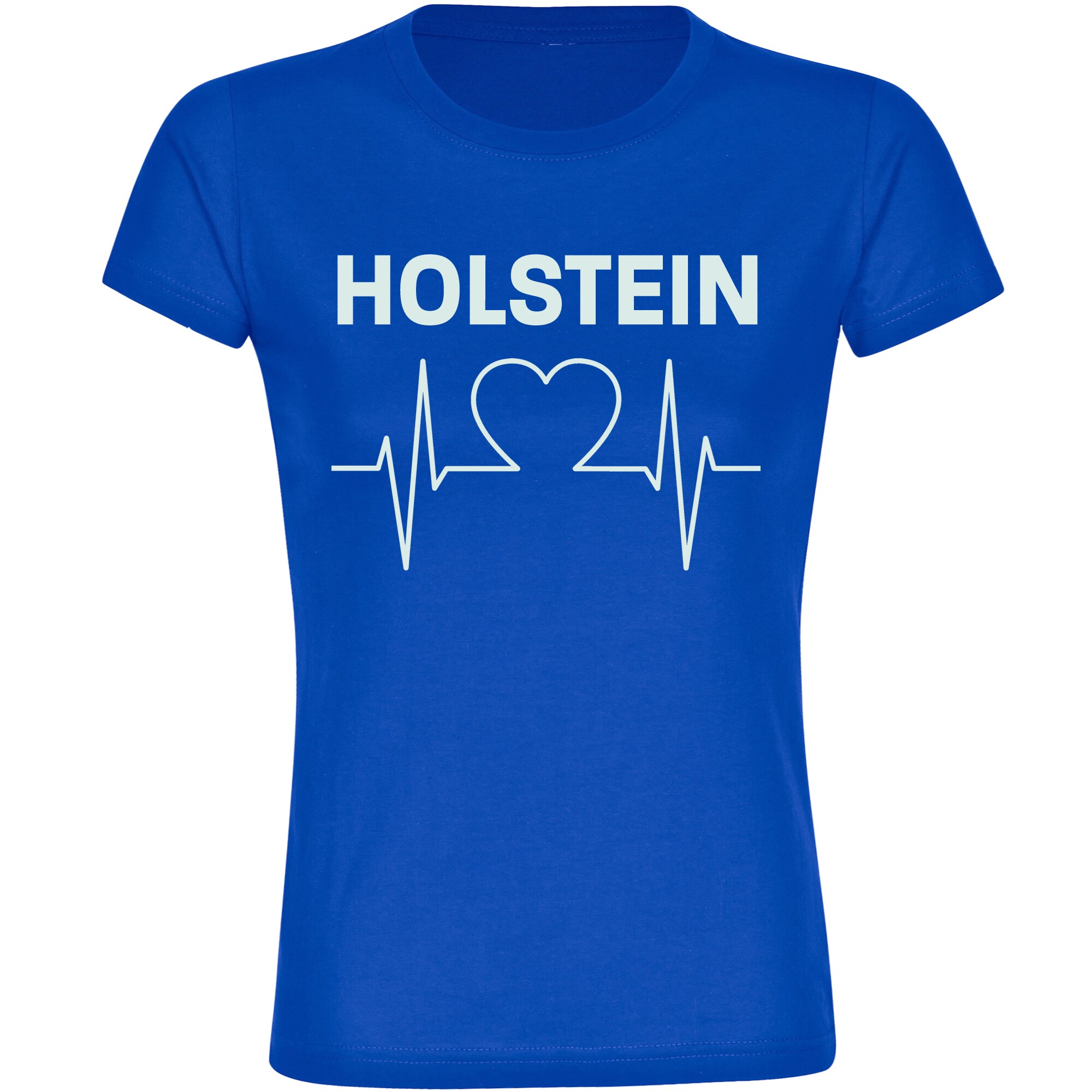 multifanshop Damen T-Shirt - Holstein - Herzschlag - Druck wei&szlig; - Frauen 