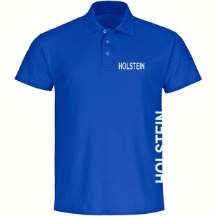 multifanshop Poloshirt - Holstein - Brust & Seite - Druck weiß - Polo 
