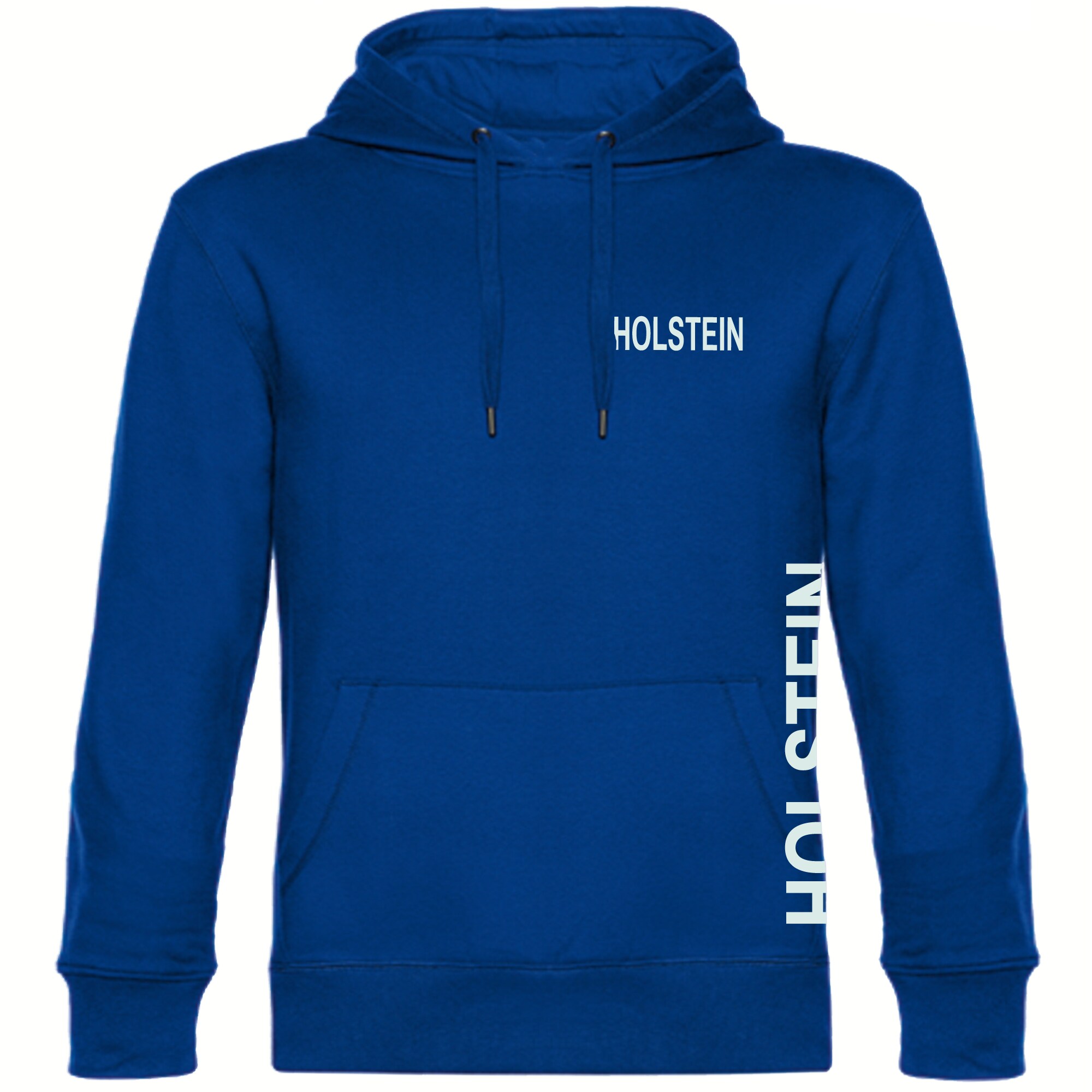 multifanshop Kapuzen Sweatshirt - Holstein - Brust & Seite - Druck wei&szlig; - Hoodie 
