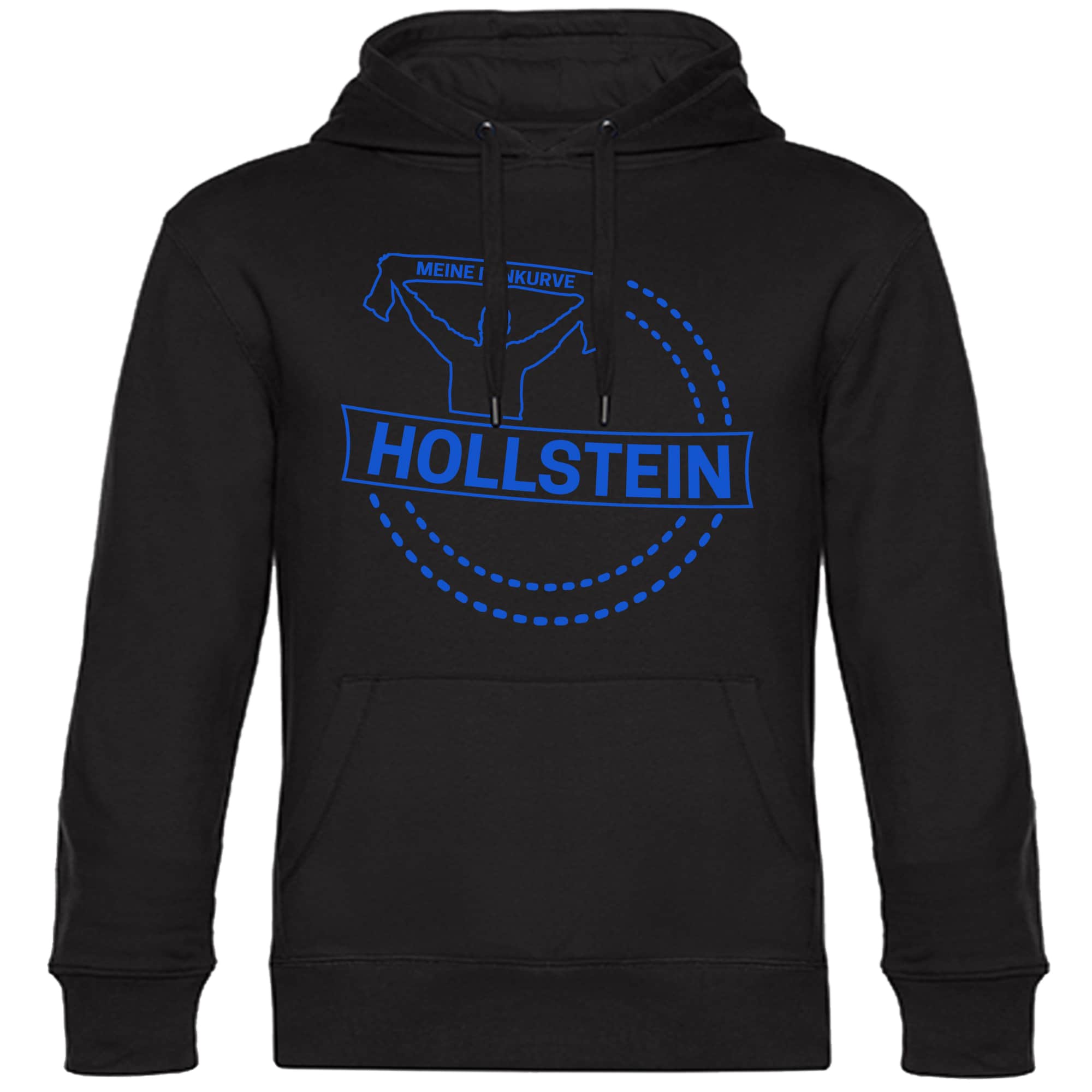 multifanshop Kapuzen Sweatshirt - Holstein - Meine Fankurve - Druck blau - Hoodie 