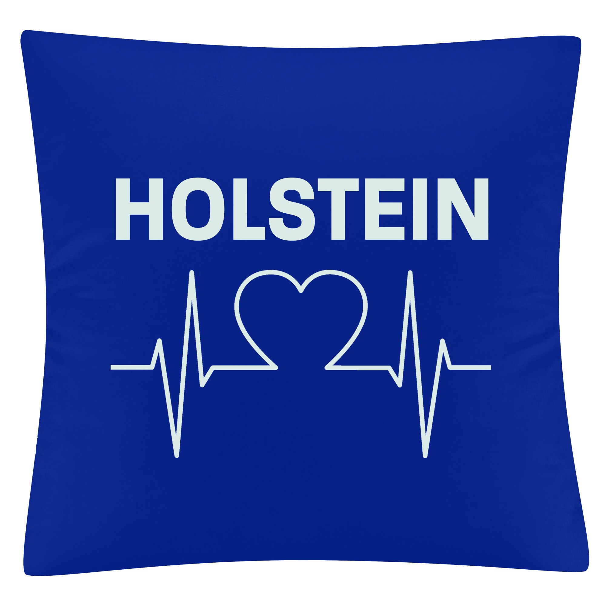 multifanshop Kissenbezug - Holstein - Herzschlag - Druck wei&szlig; - Kissen 