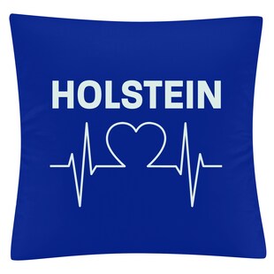 multifanshop Kissenbezug - Holstein - Herzschlag - Druck weiß - Kissen 