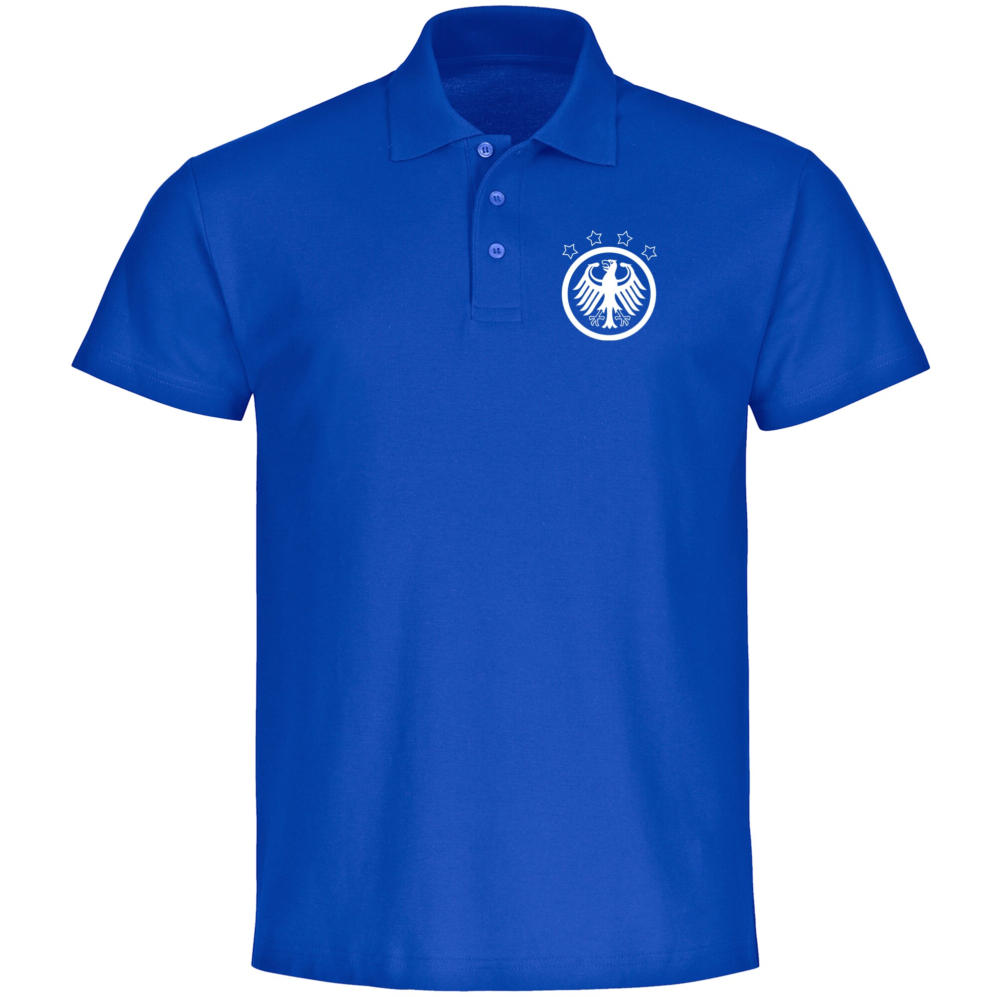 multifanshop Poloshirt - Deutschland - Adler Retro - Druck wei&szlig; - Polo 