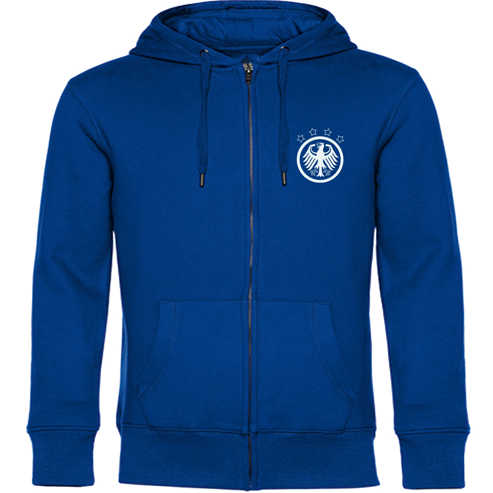 multifanshop Kapuzen Sweatshirt Jacke - Deutschland - Adler Retro - Druck wei&szlig; - Sweat 