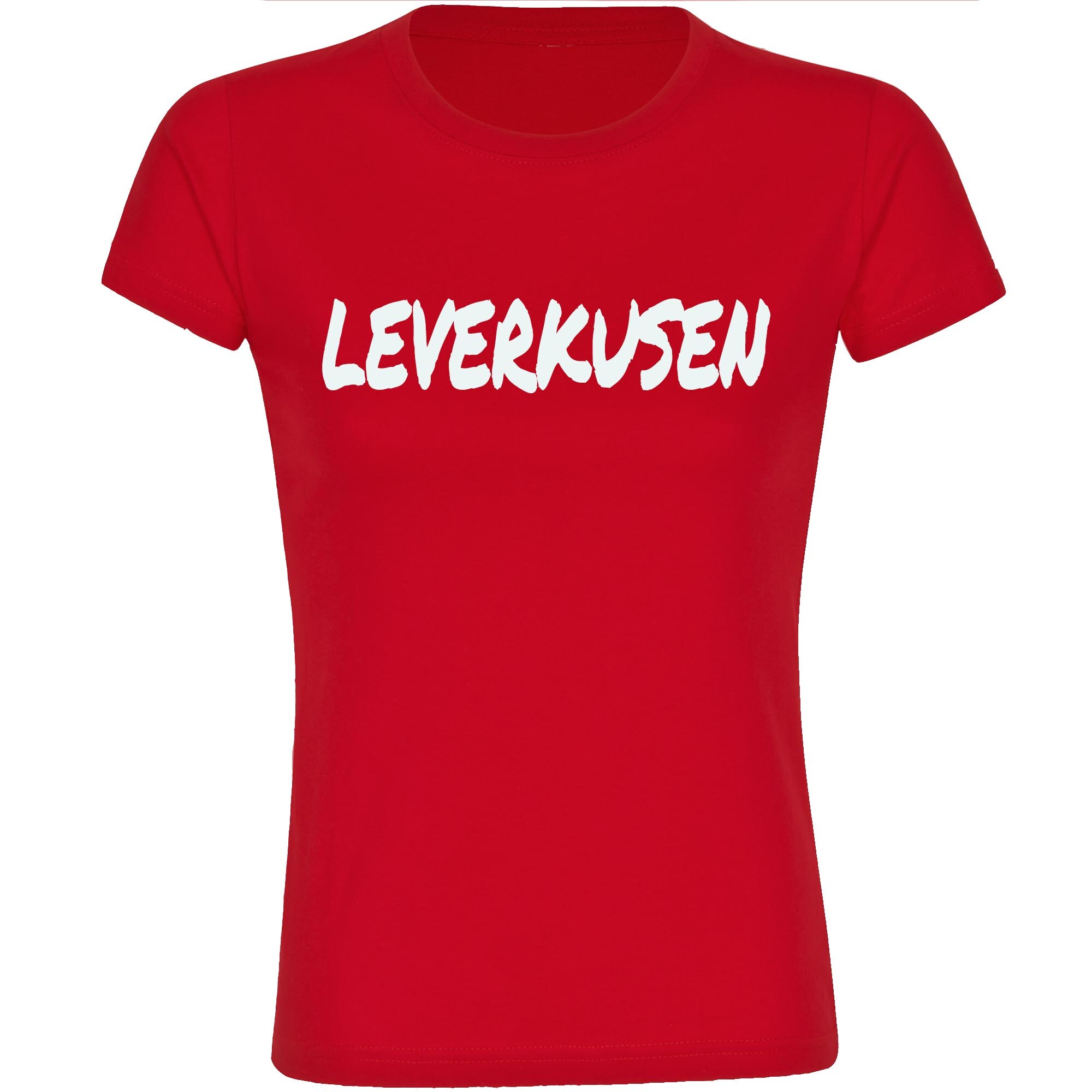 multifanshop Damen T-Shirt - Leverkusen - Textmarker - Druck wei&szlig; - Frauen 