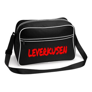 multifanshop Retrotasche - Leverkusen - Textmarker - Druck rot - Tasche 