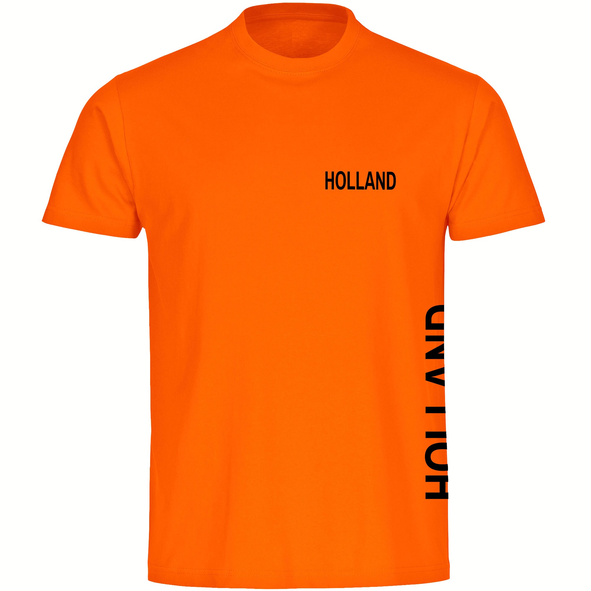 multifanshop Herren T-Shirt - Holland - Brust & Seite - Druck schwarz - M&auml;nner 