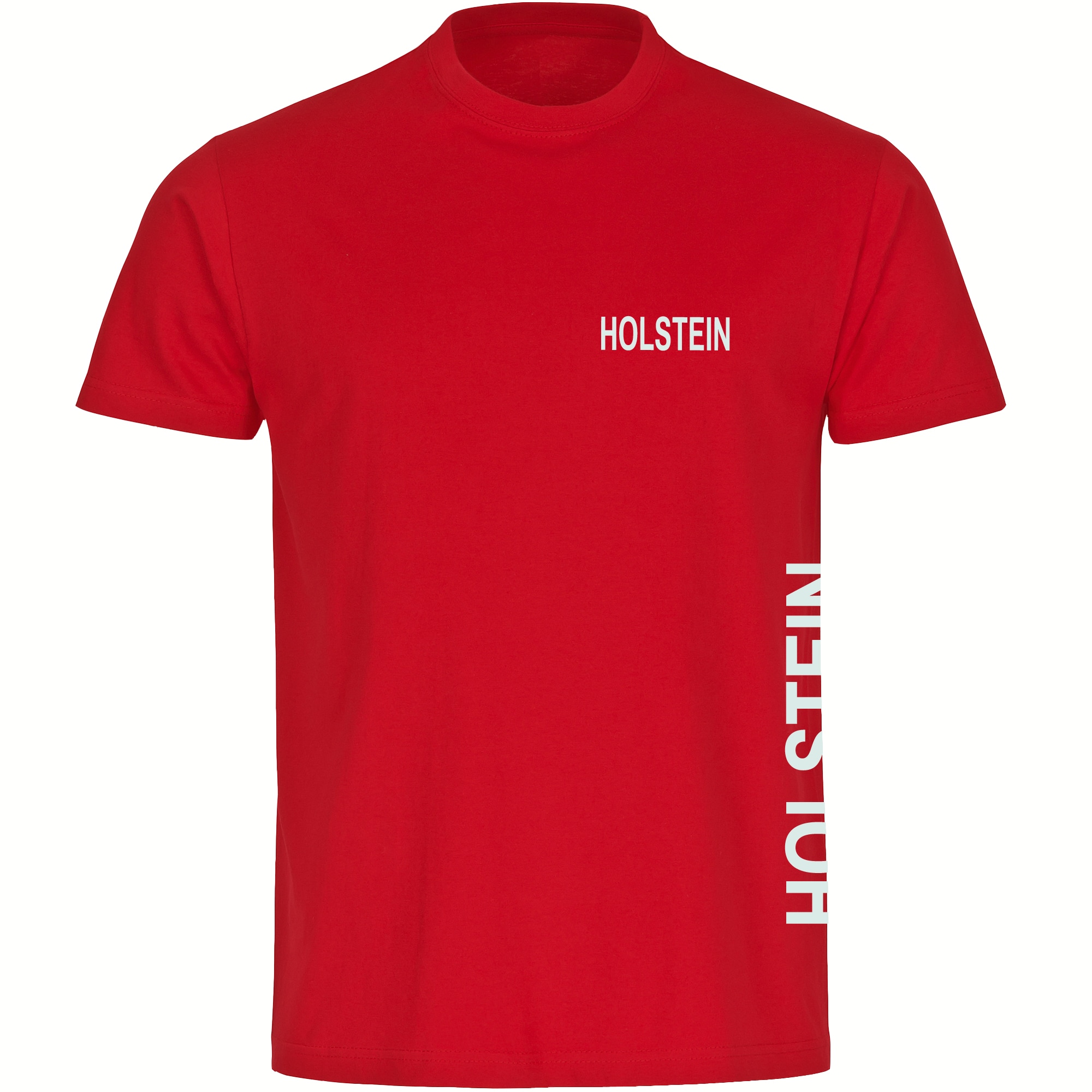 multifanshop Herren T-Shirt - Holstein - Brust & Seite - Druck wei&szlig; - M&auml;nner 