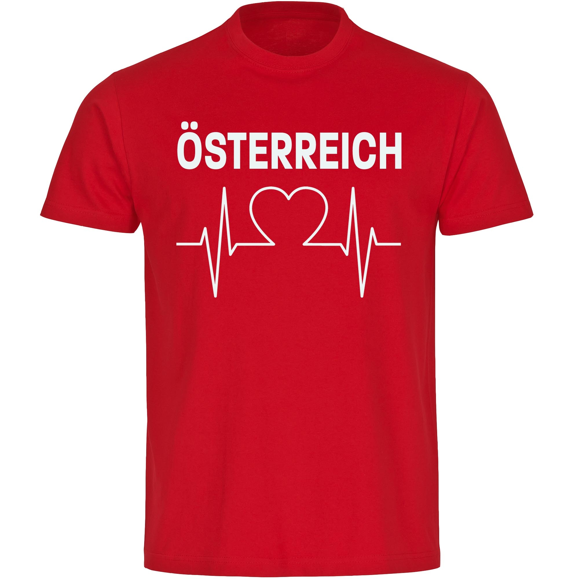 multifanshop Kinder T-Shirt - &Ouml;sterreich - Herzschlag - Druck wei&szlig; - Kind 